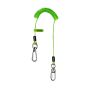 NLG coil tool lanyard angled view showing extended 180cm reach, anti-puncture sleeve, and NLG ID label | CMT Group UK