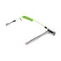 Coil tool lanyard in use tethering scaffold spanner at height with rotating connector attached to tool | CMT Group UK
