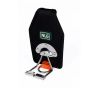 Hammer holster angled front view showing cradle arm lateral entry gate and NLG badge | CMT Group UK
