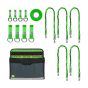 NLG MEWP Tool Tethering Kit full 5-product layout flat lay | CMT Group UK
