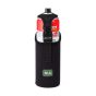 NLG bottle and spray can holder angled view with aerosol showing adjustable strap and NLG badge | CMT Group UK