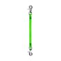 NLG webbing tool lanyard lime green 0.25m dual Quick Clip connectors compact length upright front view | CMT Group UK