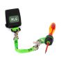 NLG webbing tool lanyard 0.25m in use tethering screwdriver to NLG wrist band close-reach configuration | CMT Group UK