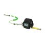 NLG tape measure tethering kit fitted to tape measure with coil lanyard attached showing complete system | CMT Group UK