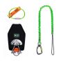 NLG hammer tethering kit components Tether Loop bungee lanyard and cradle arm Hammer Holster flat lay | CMT Group UK
