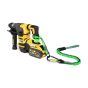 NLG heavy duty bungee tool lanyard green extended with screw-lock carabiner detail view | CMT Group UK