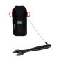 NLG retractable tool holster in use showing ratchet wire extended to tethered adjustable spanner | CMT Group UK