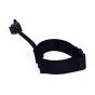 NLG GO wrist lanyard black velcro wristband angled view showing integrated cord tether and choke loop | CMT Group UK
