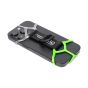 NLG phone harness angled view on smartphone NLG branding visible on Rivertex webbing strap | CMT Group UK
