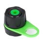 NLG spin tether black polymer body green rotating outer ring 360-degree screwdriver tether front view | CMT Group UK