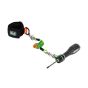 NLG spin tether installed on screwdriver shaft showing green ring rotation and coil lanyard connection | CMT Group UK
