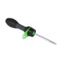 NLG spin tether close-up of SoftLock core body and green 360-degree rotating lanyard ring detail | CMT Group UK