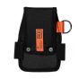 NLG tape measure holster rear view showing orange D-ring compliance label and wide belt loop attachment | CMT Group UK