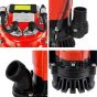 MAX submersible pump detail shots showing label outlet connector and base plate construction | CMT Group UK