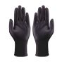 Black nitrile diamond grip disposable gloves 8.6mil front view showing raised diamond texture pattern | CMT Group UK
