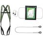 Work Restraint Kit - 1.5m Kernmantle Rope Lanyard and Steel Screw Karabiners | CMT Group UK