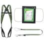 Scaffolder fall arrest kit showing full body harness and 1.8m energy absorbing lanyard | CMT Group UK