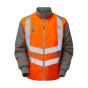 Pulsar Protect PR497 reversible body warmer hi-vis orange side with sewn-on reflective tape and zip chest pocket | CMT Group UK