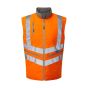 Pulsar Protect PR497 grey insulated jacket with zip-off sleeves showing knitted cuff detail | CMT Group UK