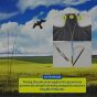 Hawk kite bird scarer 7m pole deployed in open field showing 20 acre coverage bird deterrent | CMT Group UK