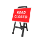 RA1 Plastic Quick Fit Frame & Sign - 1050x750mm Rectangle - Road Closed