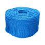 Blue polypropylene rope 220m coil 3-strand twisted general view | CMT Group UK