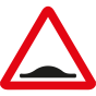 Metal Triangle Plate Sign Humps Ahead 750mm