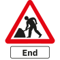 Metal Triangle Plate Sign Men At Work 750mm