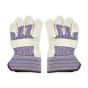Split leather rigger gloves SCRG showing virgin cotton fleece lining and taped cuff construction | CMT Group UK
