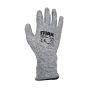 MAX HPPE steel composite PU palm coated cut resistant gloves grey marl liner grey PU coating front view TDM Level E | CMT Group UK