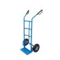 Heavy duty sack truck fixed toe plate and in-built axle detail showing steel frame construction | CMT Group UK