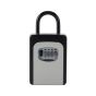MAX portable combination key safe 4-digit grey and black aluminium body with top shackle front view | CMT Group UK