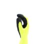 MAX Thermal Fleece Lined Latex Grip Gloves hi-vis yellow body with black crinkle latex palm | CMT Group UK