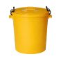 90 litre yellow plastic spill kit drum with clip-on lid UV resistant replacement drum only no absorbents | CMT Group UK
