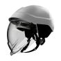 Arc flash safety helmet side view visor open textile chinguard deployed covering chin and ears | CMT Group UK