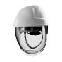 Arc flash Class 2 safety helmet front view white shell integrated visor deployed clear polycarbonate | CMT Group UK