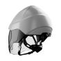 Arc flash helmet rear quarter view white PC/ABS shell peakless design wheel ratchet adjustment | CMT Group UK