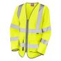 Leo Womens Hi Vis Long Sleeved Superior Waistcoat Yellow