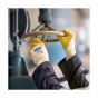 Skytec Neon yellow nitrile gloves worn during industrial maintenance task on machinery | CMT Group UK