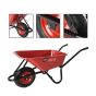 Spare pneumatic barrow wheel close-up showing tread pattern and metal hub detail | CMT Group UK