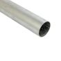 76mm galvanised steel sign post angled close-up showing hollow tube end and galvanised surface finish | CMT Group UK