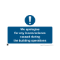Site Sign - 3mm Correx - 420x594mm - We apologise for any inconvenience caused during the building operations