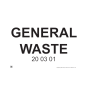 Site Sign - 3mm Correx - 420x594mm - General Waste