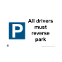Site Sign - 6mm Correx - 594x841mm - All drivers must reverse park