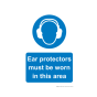 Safety Sign Ear protectors must be worn A4 - 210x297mm 3mm Correx