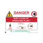 Safety Sign Danger Keep Clear Of Operating Plant 420x594mm A2 - 3mm Correx