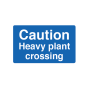 Site Sign - 6mm Correx - 594x841mm - Caution Heavy Plant Crossing