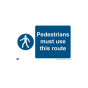 Site Sign - 6mm Correx - 594x841mm (A1) - Pedestrians must use this route