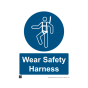 Safety Sign Wear safety harness 297x420mm A3 - 3mm Correx