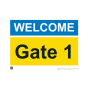 Site Safety Sign - 3mm Correx - Welcome Gate 1 - 297x420mm (A3)
